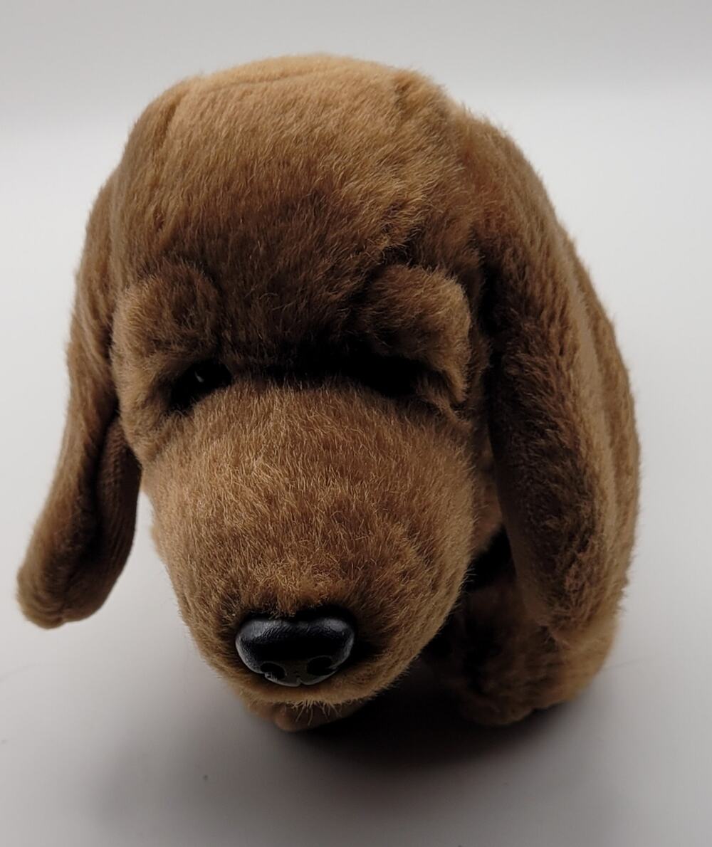 RUSS Berrie Plush THE DACHSHUND DOG Brown Sausage Dog 13" Long
